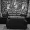 Black & Grey Fully Leather Couch