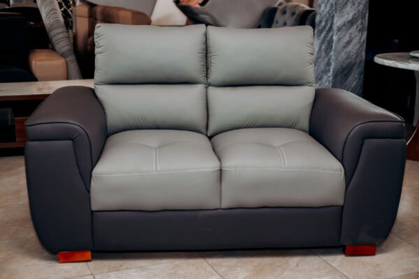 Black & Grey Fully Leather Couch