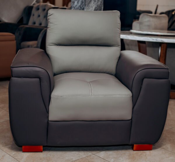 Black & Grey Fully Leather Couch